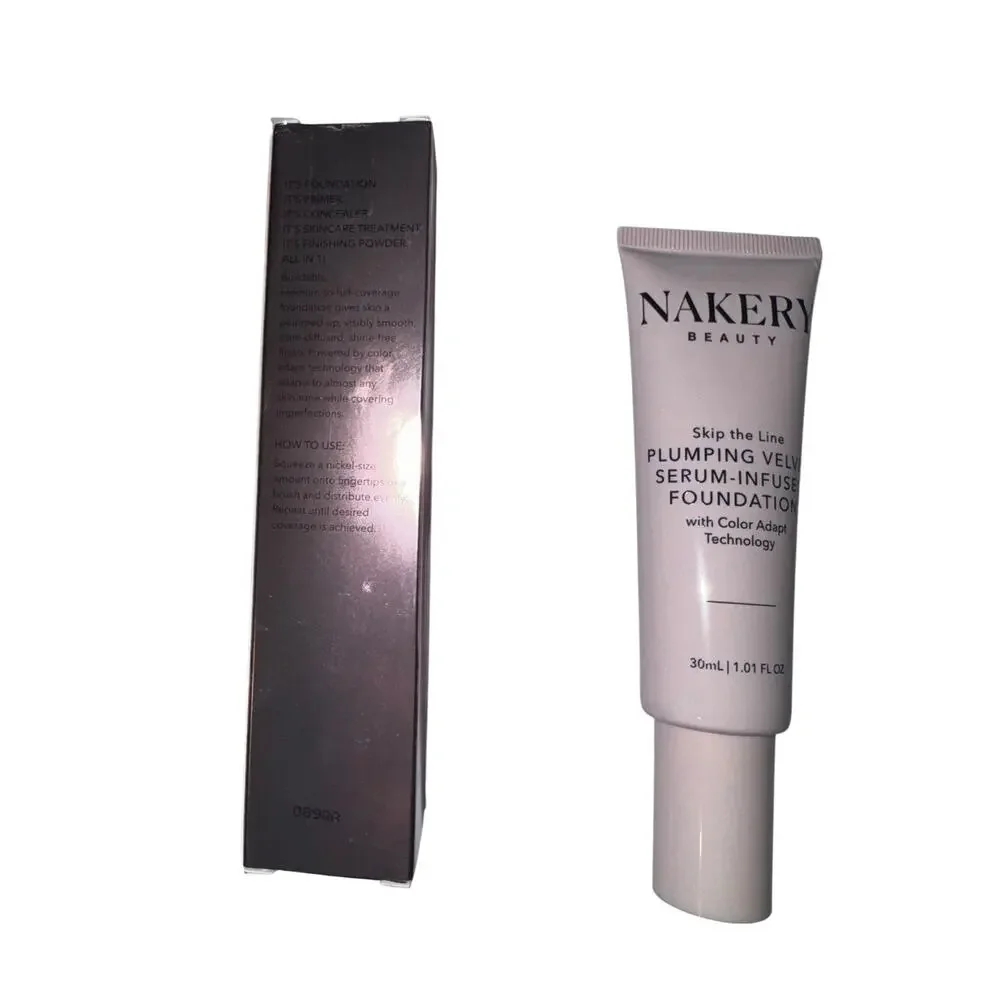 Nakery Beauty Skip the Line Plumping Velvet Serum Infused Foundation Medium 1fl